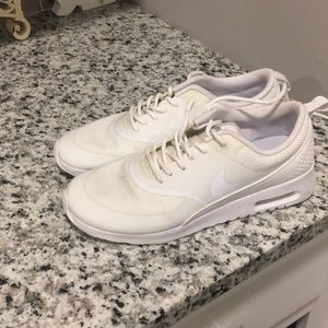 All white Nike Air Max
